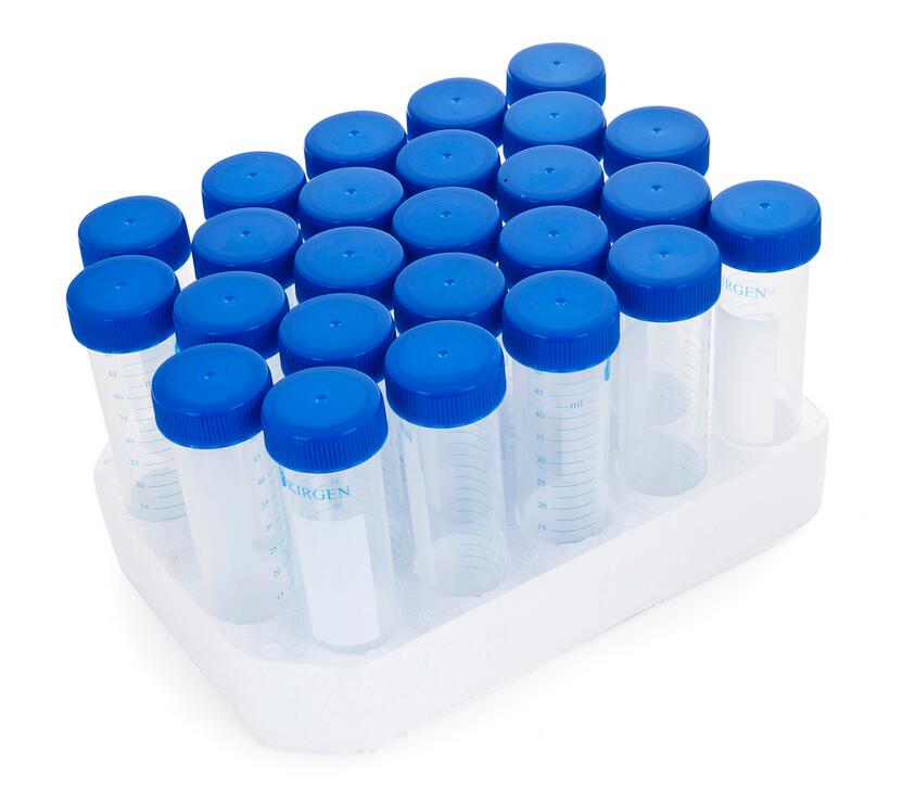 50ml锥形离心管，9500g，PP，灭菌，带架（KG2821）