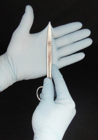 蓝色无粉丁腈手套，小号（KG3311）